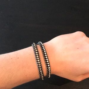 Steel Grey Stella & Dot Wrap bracelet